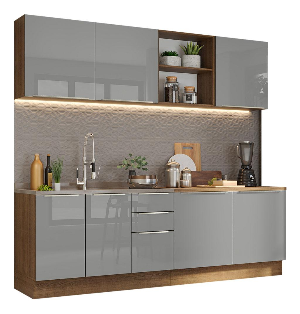 armário de cozinha madesa 3 metros MDF