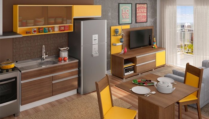 armário de cozinha madesa 3 metros MDF