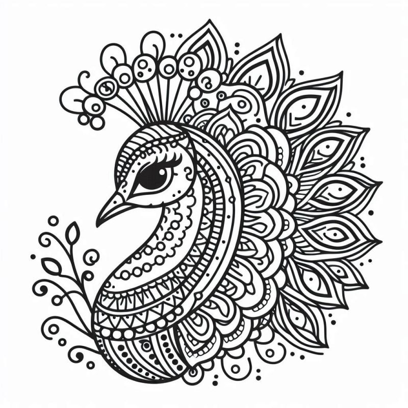 mandala para colorir de flores