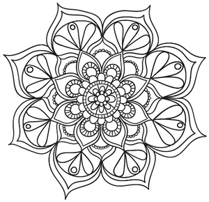 mandala para colorir de flores