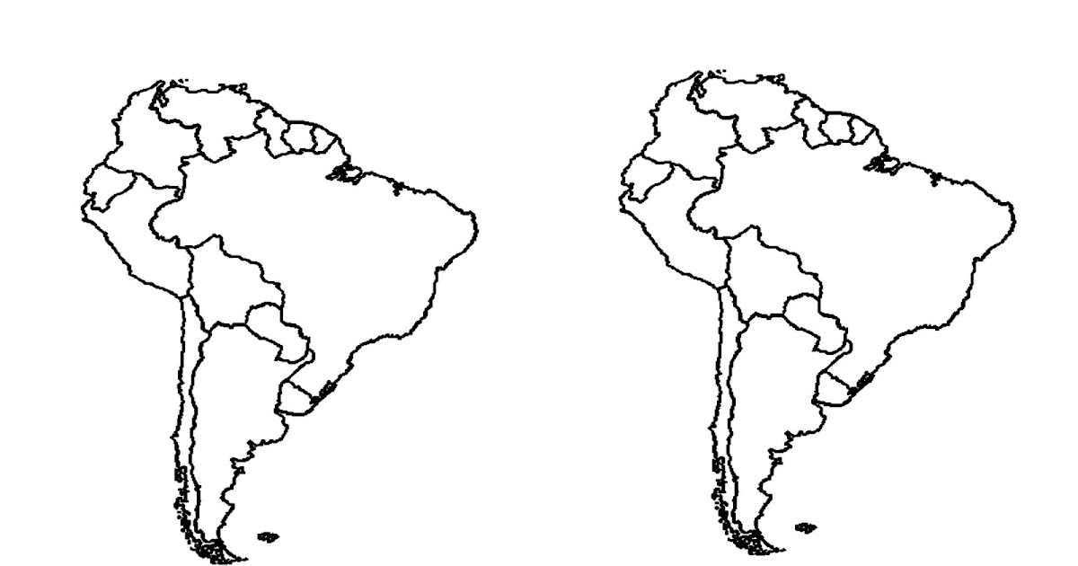 desenho mapa américa do sul