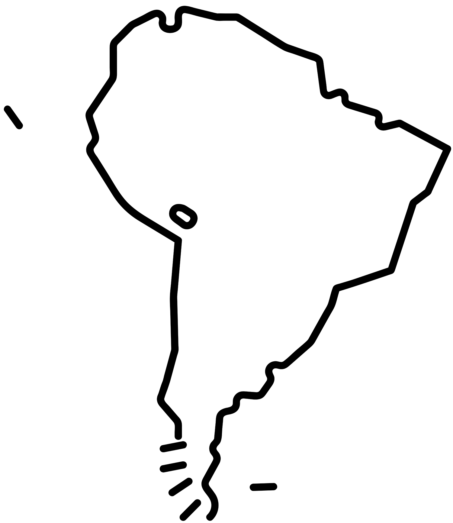mapa sul americano para imprimir e colorir
