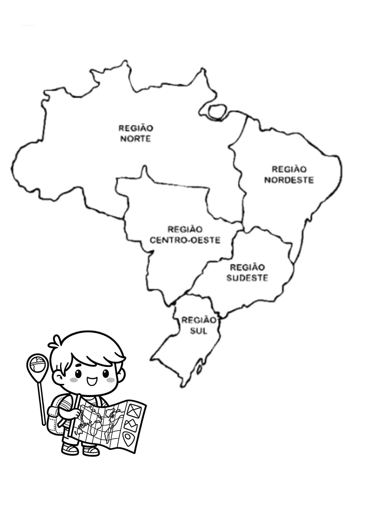 mapa político américa do sul para crianças