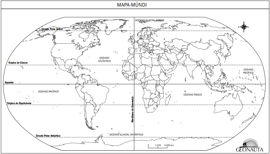 desenho mapa mundi para colorir