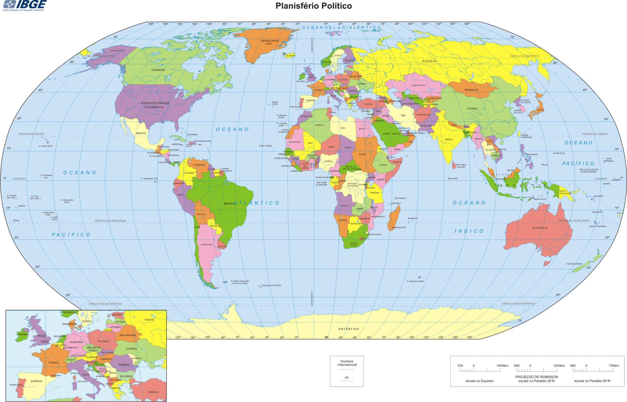 mapa mundi gigante para colorir
