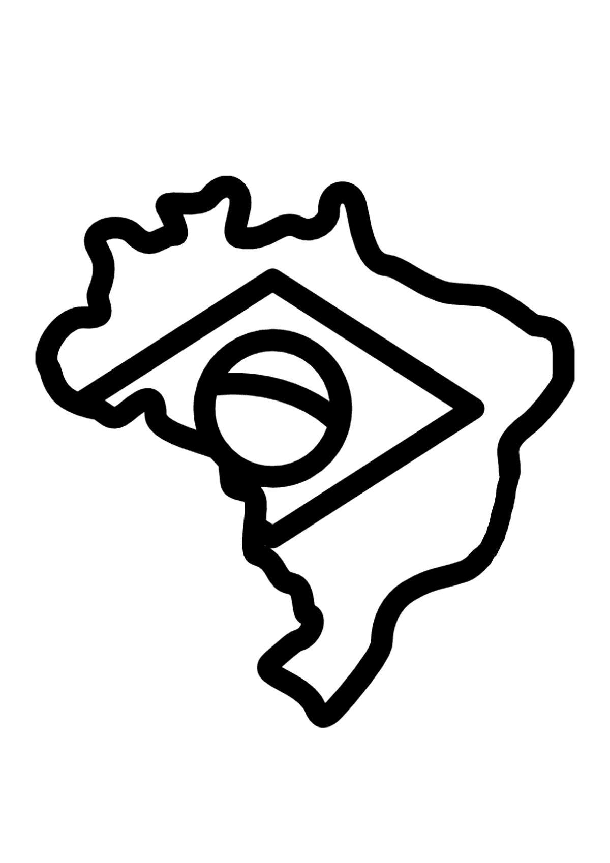mapa politico do brasil para colorir