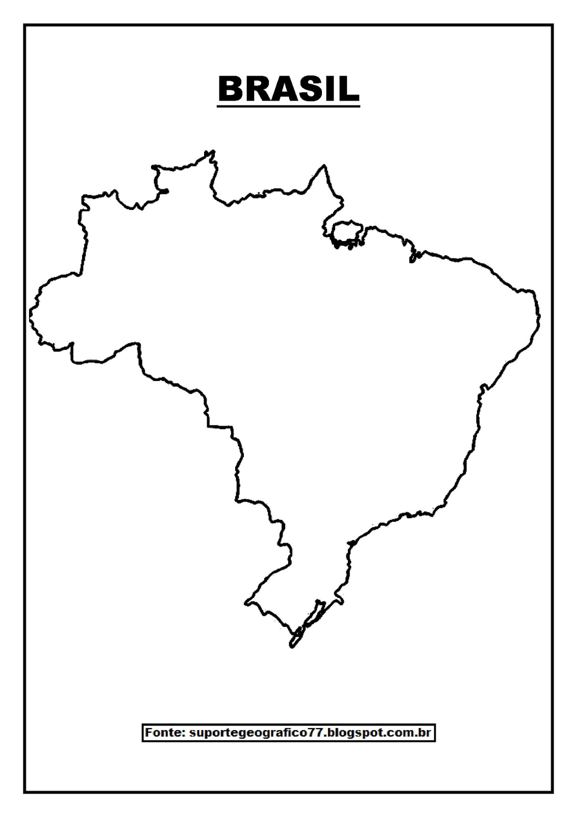 mapa do brasil para pintar com nomes