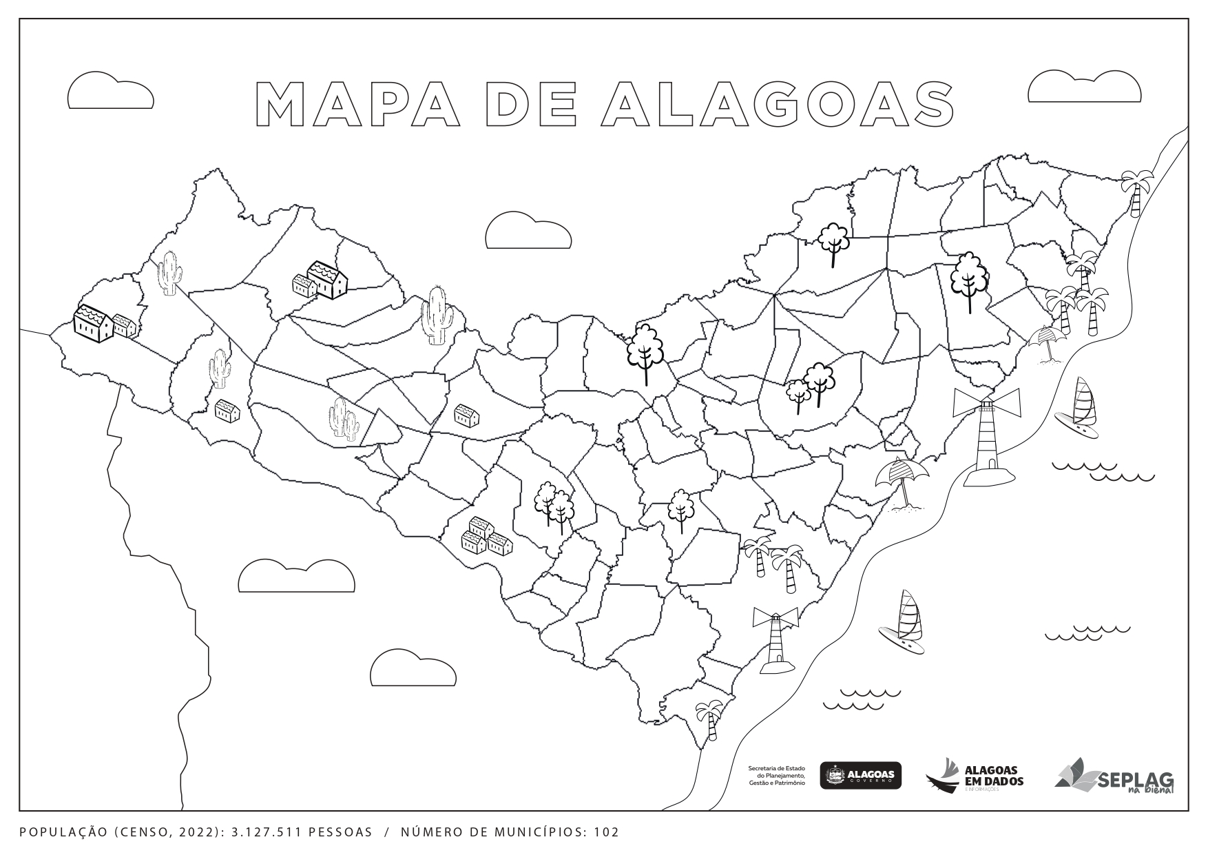 mapa escolar para colorir