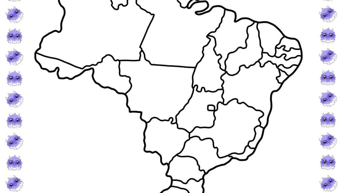 mapa fisico do brasil para colorir