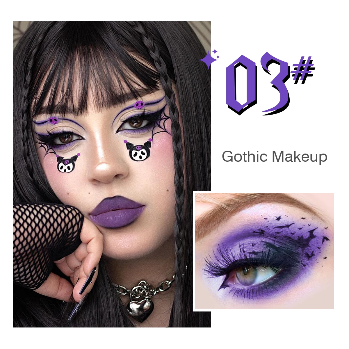 delineado gatinho com strass maquiagem bruxa