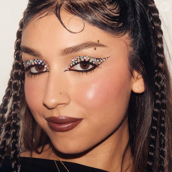 maquiagem com cristais