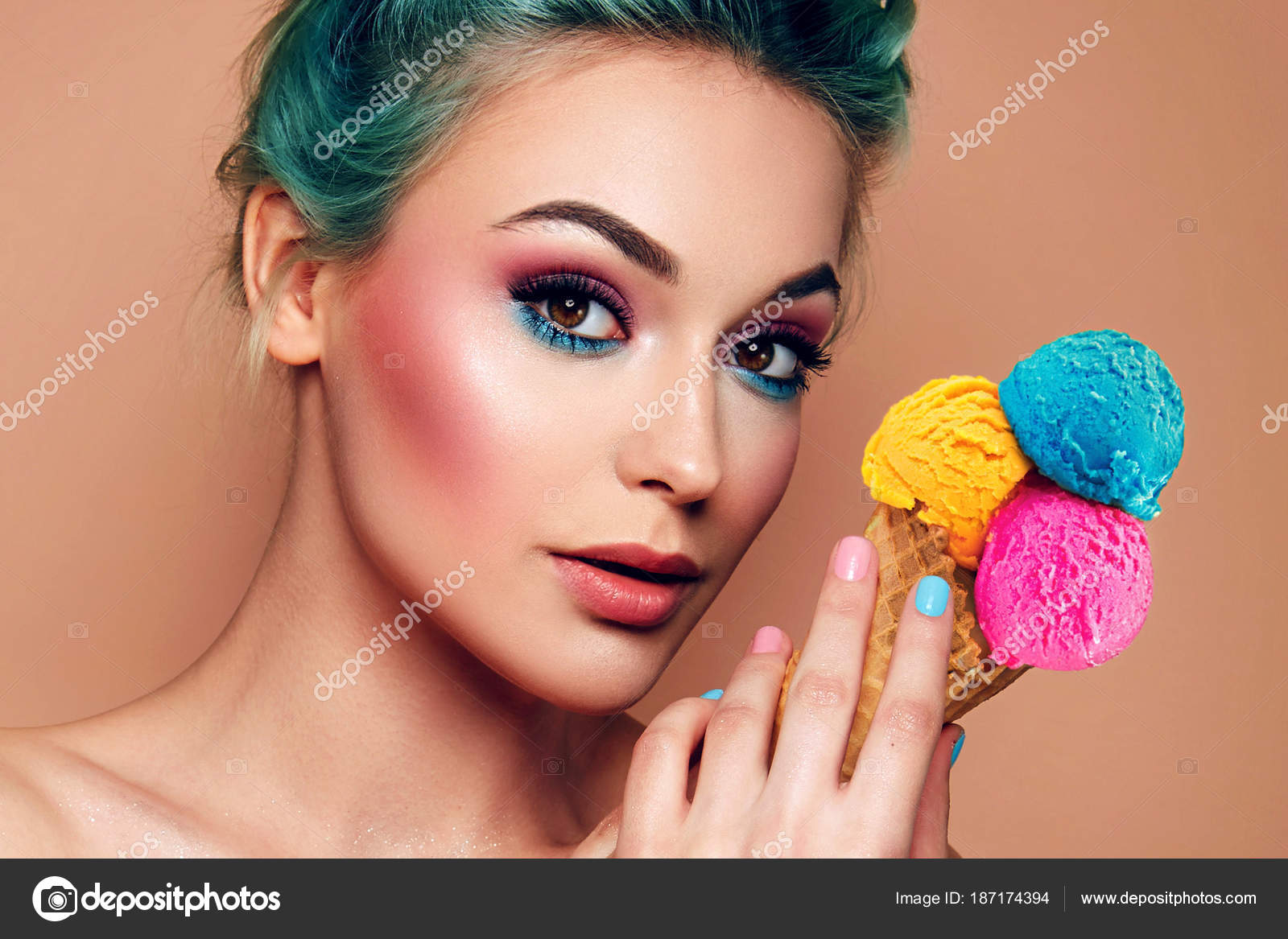 maquiagem sorvete de menta