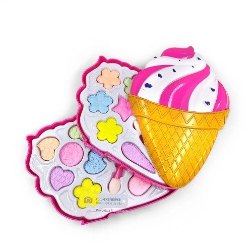 maquiagem sorvete com glitter