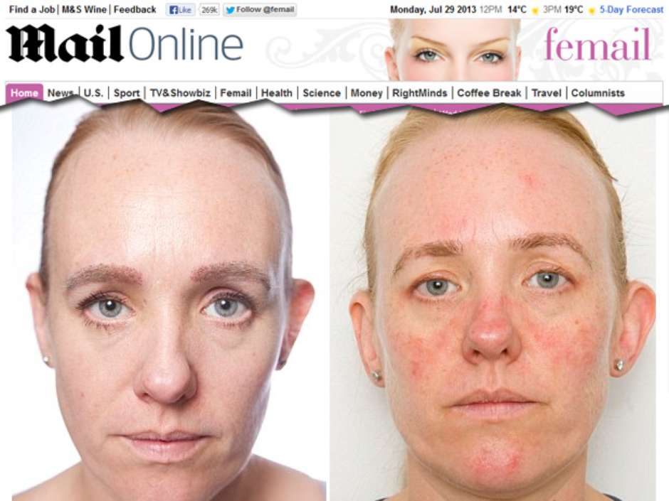 maquiagem e envelhecimento da pele