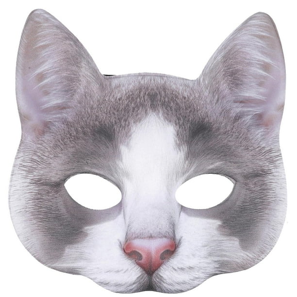 Máscara de Gato com Detalhes Brilhantes