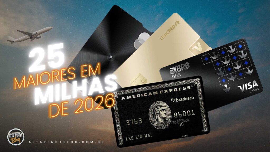 Melhores cartões de crédito para milhas 2026