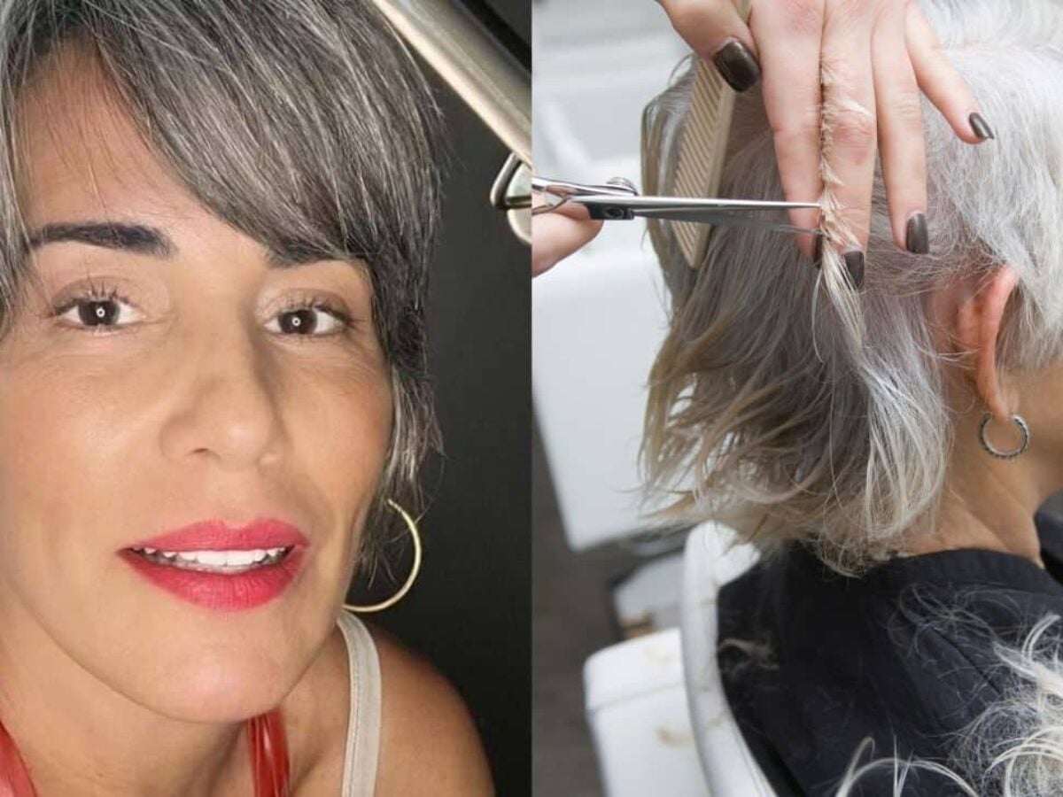 como fazer gray blending em cabelo branco curto