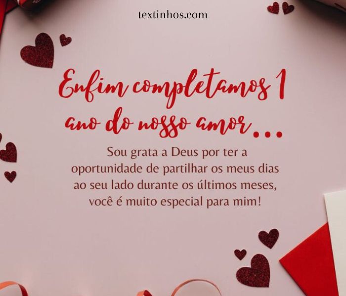 mensagens de amor para 1 mês