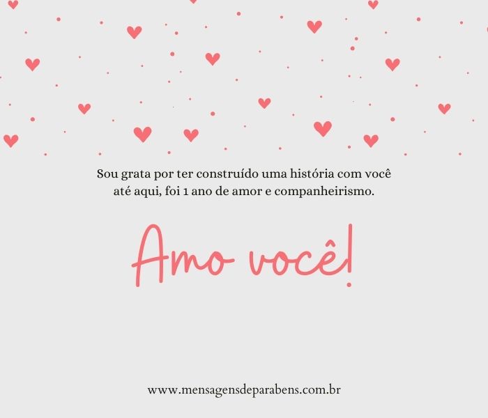 mensagens de amor para 1 ano