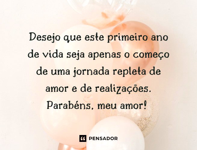 mensagens de aniversário de 1 ano para bebê
