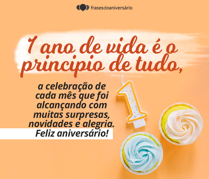 mensagens para bebê que faz 1 ano