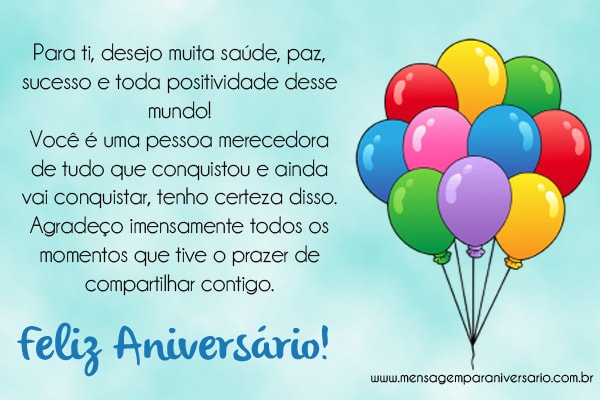 mensagem de aniversário