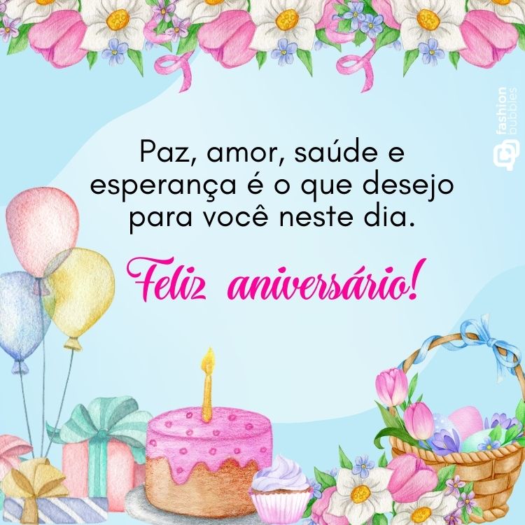 como escrever mensagem de aniversário com flores para amiga