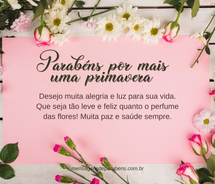 como escrever mensagem de aniversário com flores para amiga