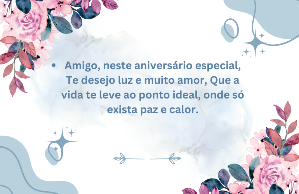 frases de aniversário com flores para melhor amiga