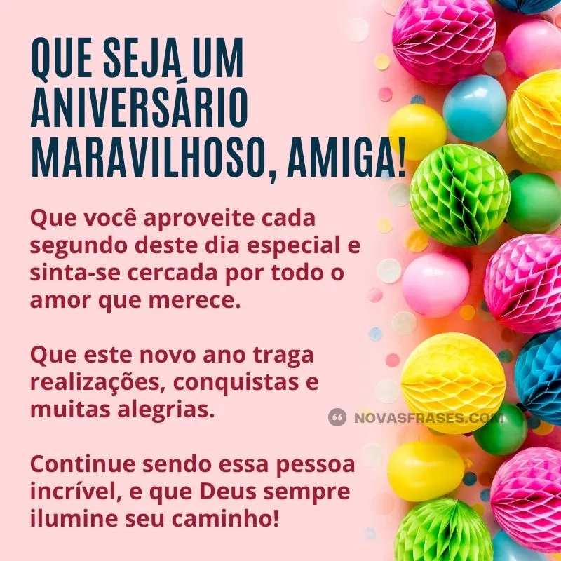 mensagem de aniversario para amiga virtual