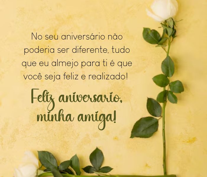 mensagem de aniversário para amiga