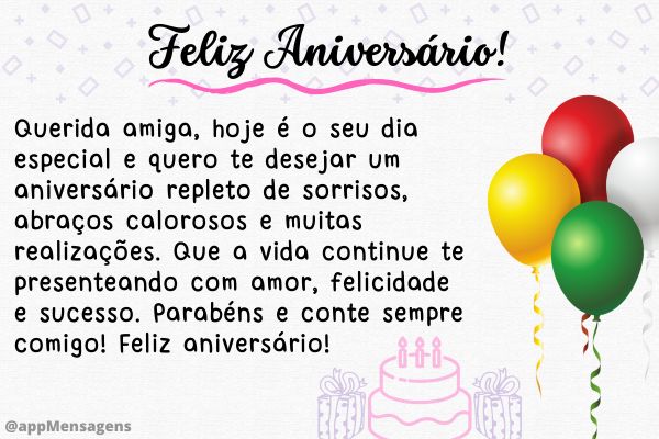 Mensagens de aniversário para amiga distante: como demonstrar carinho