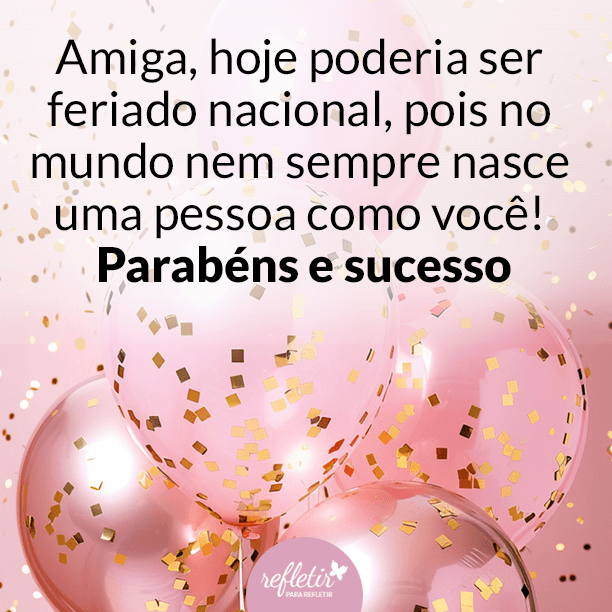 mensagem de aniversário para amiga
