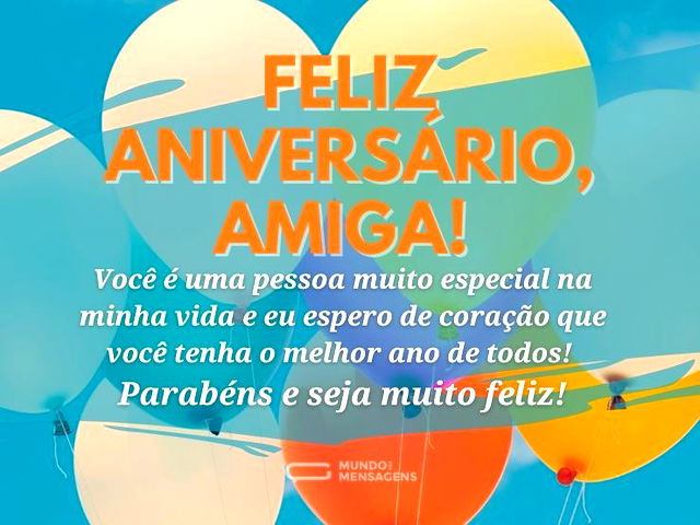 mensagem de aniversário para amiga