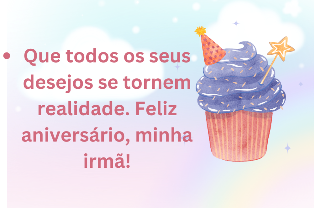 mensagem de aniversário para irmã