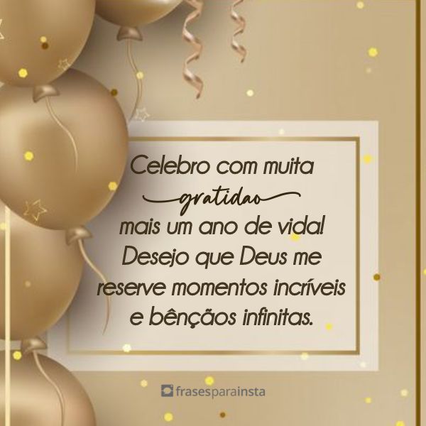 legenda de aniversário para mim