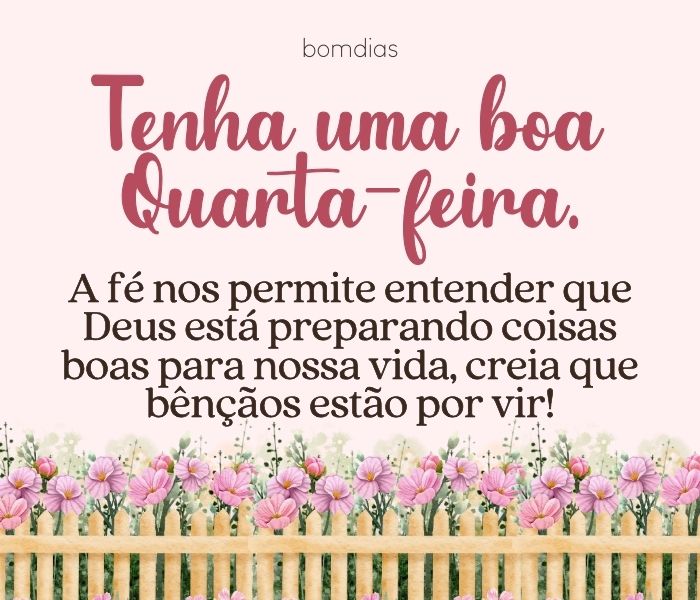 mensagens motivacionais de quarta-feira