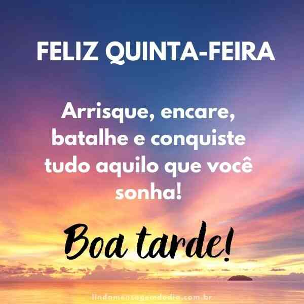 mensagem de boa tarde feliz quinta-feira
