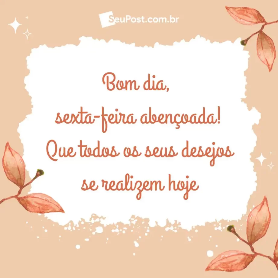 bom dia sexta abençoada