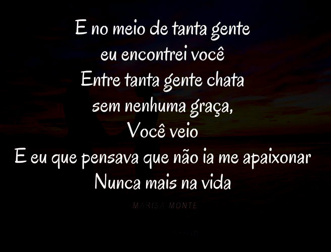 mensagem de declaração de amor