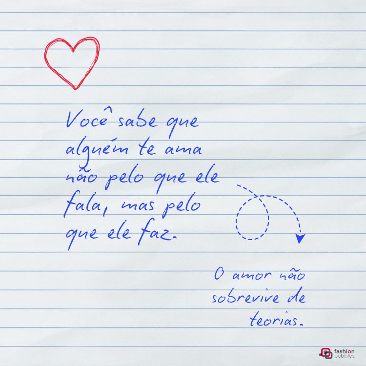 declaração de amor para ele vs para ela