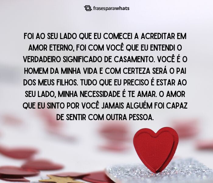 mensagem de declaração de amor