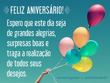 mensagem de feliz aniversário