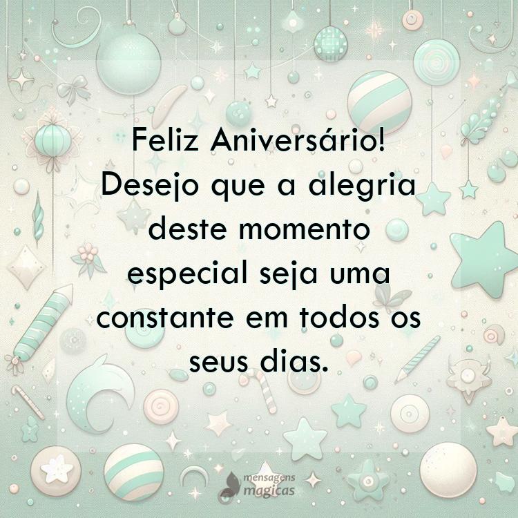 mensagem de feliz aniversário