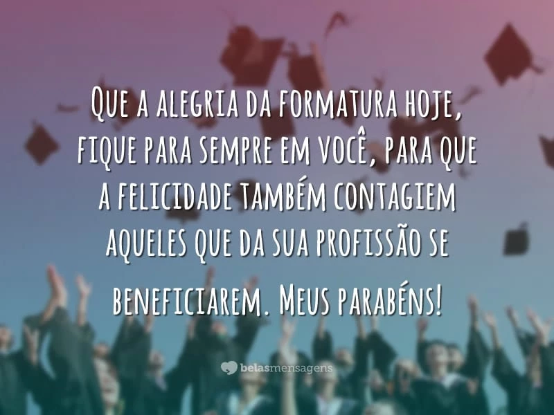 mensagem de formatura para o álbum