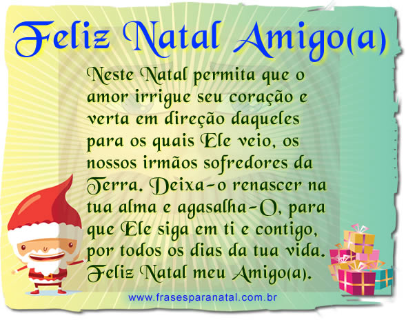 mensagem de natal para amigas