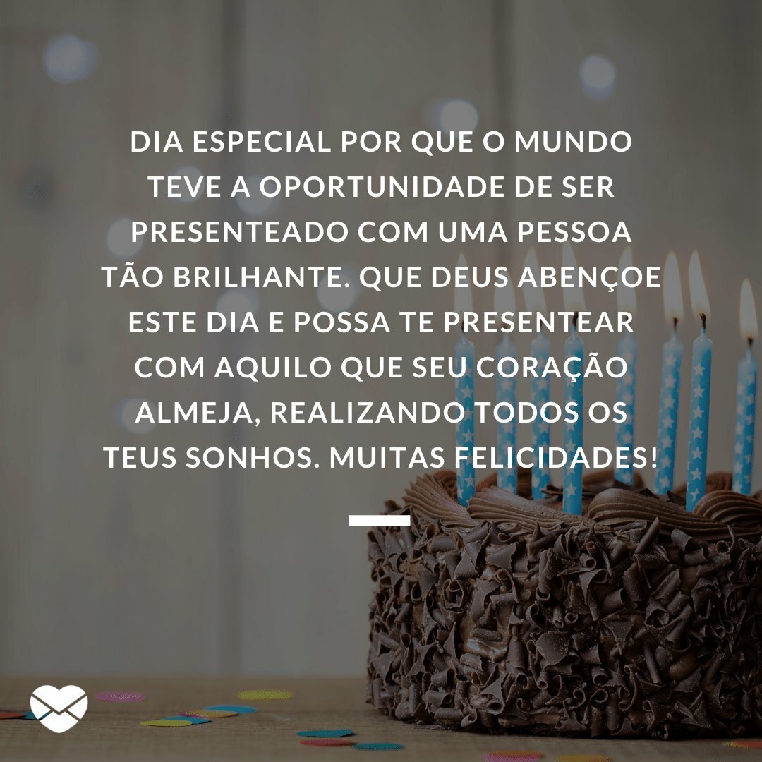 mensagem de parabéns para uma pessoa especial