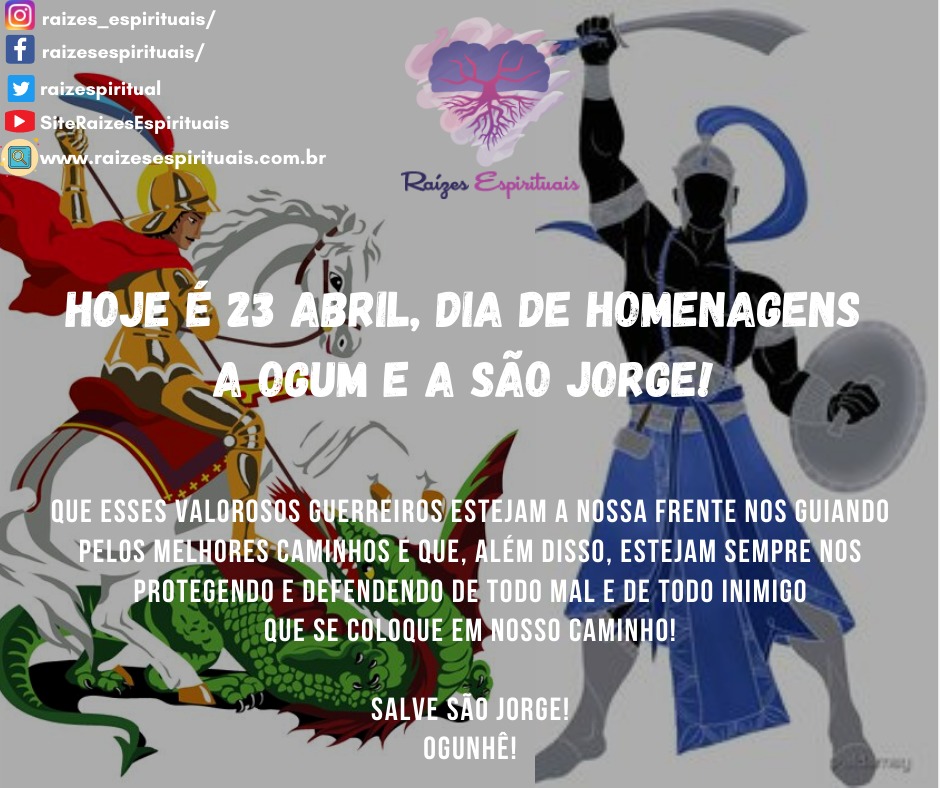 mensagens para o dia 23 de abril são jorge