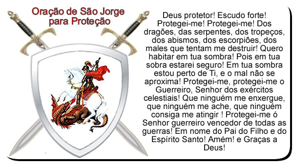 oração de são jorge para proteção