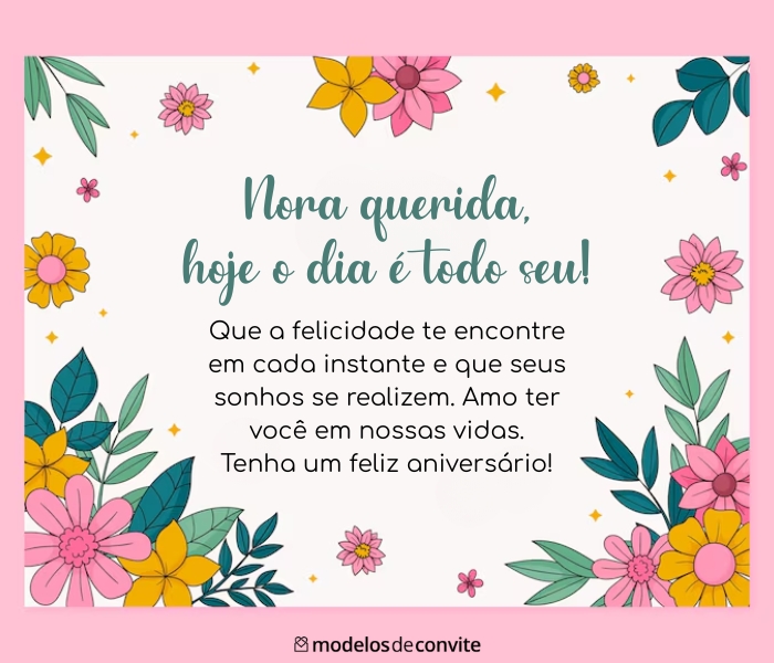 mensagem de sogra para nora de boas-vindas